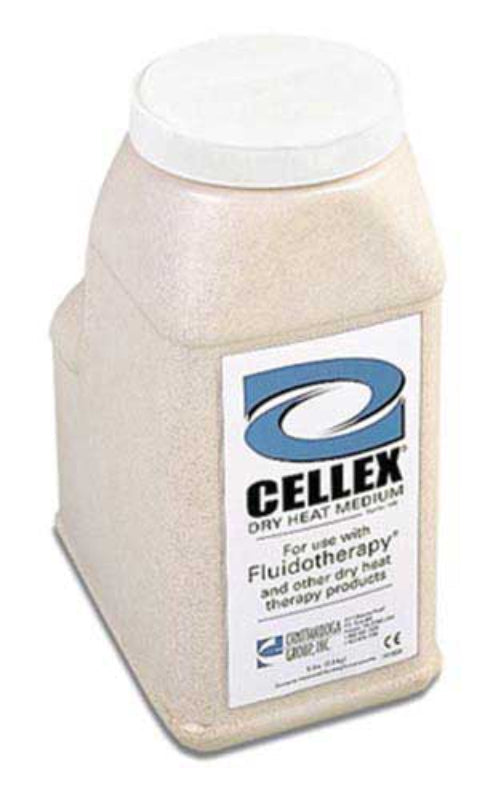 10-pound container of Cellex dry heat therapy media