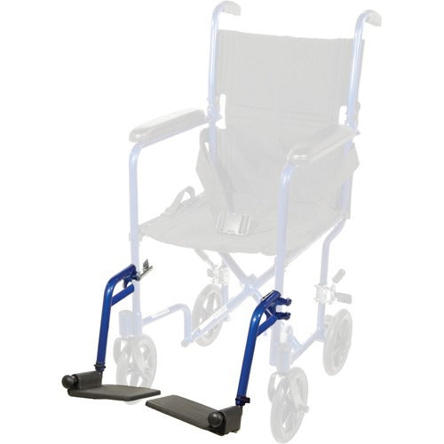 Drive Medical Lightweight Expedition Transport Chair Footrests, Adjustable, Black
, Moovkart.