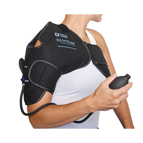 Battle Creek Equipment Shoulder Cold and Compression Wrap with Pump