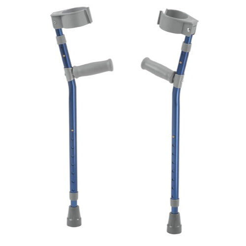 Drive Medical Pediatric Forearm Crutches, Knight Blue, Pair, designed for comfort and mobility support. Moovkart