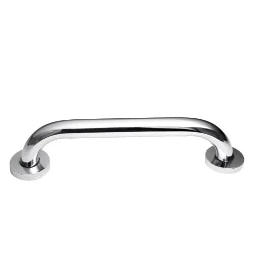 Carex Textured Chrome Wall Grab Bar, 12 Inches