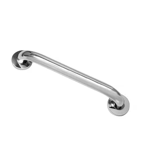 Carex Textured Chrome Wall Grab Bar, 12 Inches