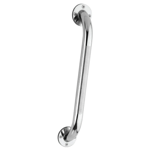 Carex Textured Chrome Wall Grab Bar, 24 Inches