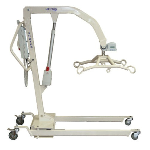 Hoyer Power Lifter with Power Base and Oversized Cradle, durable and reliable patient lifting equipment for safe transfers and support. Moovkart