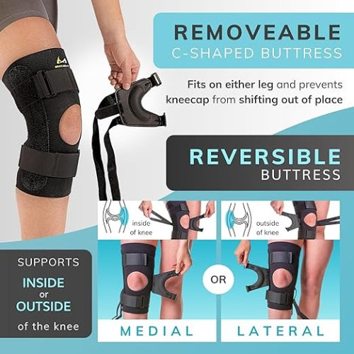 J&J Care Patella Knee Stabilizer Sleeve, Large