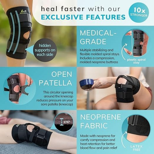 J&J Care Patella Knee Stabilizer Sleeve, Large