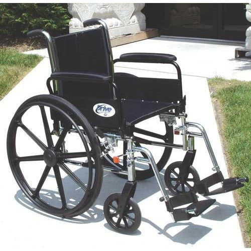 Drive Medical K3 Lightweight Wheelchair with adjustable arms and elevating leg rests, durable, comfortable, and lightweight design, Moovkart
