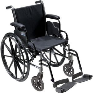 Drive Medical K3 Wheelchair Lightweight with Detachable Desk Arms and Swing-Away Footrests Cruiser III, 20 Inches