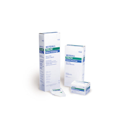 Covidien Telfa Adhesive Dressing 4 x 10 Inches, Case of 100, Non-adherent with soft backing for secure and effective healing, available at Moovkart.