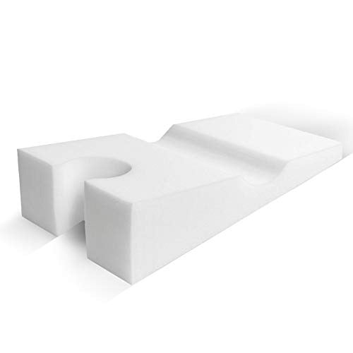 Hermell Face Down Pillow Poly Foam, White