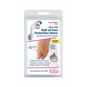 PediFix Visco-GEL Ball-of-Foot Protection Sleeve, Small, Right