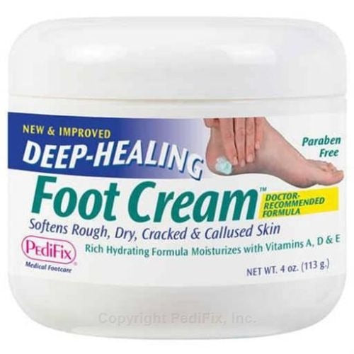 PediFix Deep Healing Foot Cream, 4 oz, non-greasy formula, softens calluses and heals cracks, Moovkart