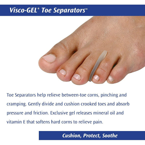 Pedifix Visco-Gel Toe Separators, Large, Pack of 2