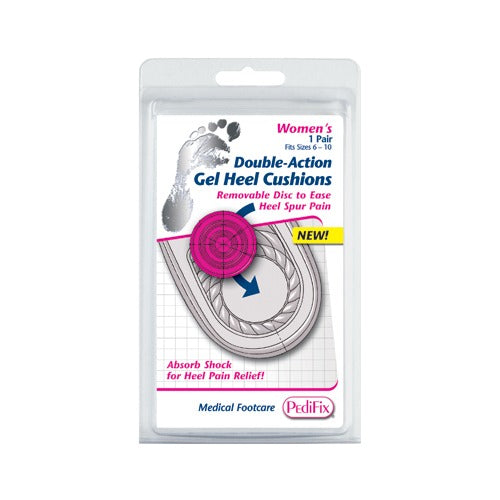 PediFix Double-Action Gel Heel Cushion for Ladie's, Pair