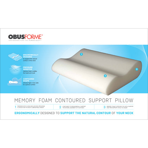 ObusForme Memory Foam Contoured Support Pillow