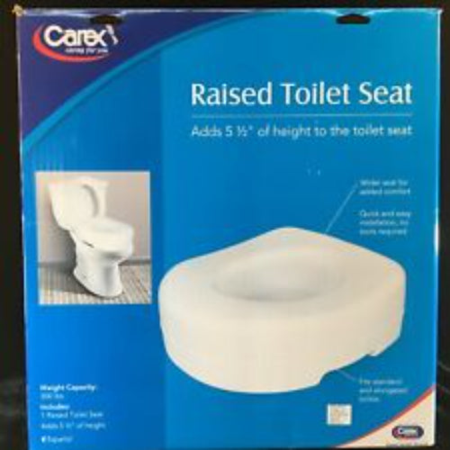 Carex Economy Raised Toilet Seat, White