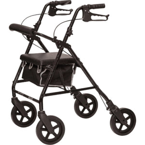 ProBasics Deluxe Aluminum Rollator, 8-Inch Wheels with Padded Seat and Backrest Hover