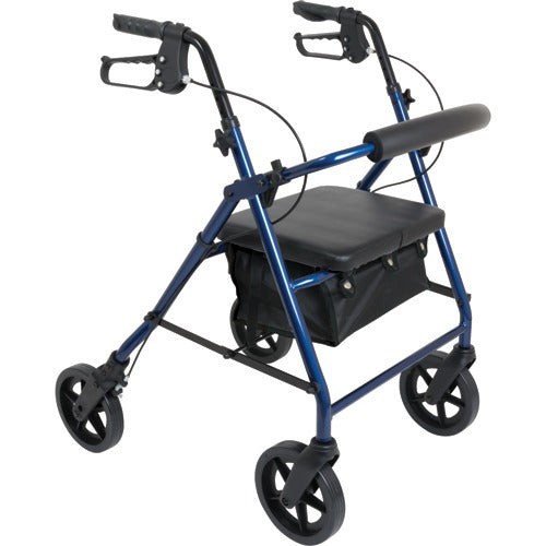 ProBasics Deluxe Aluminum Rollator, 8-Inch Wheels with Padded Seat and Backrest