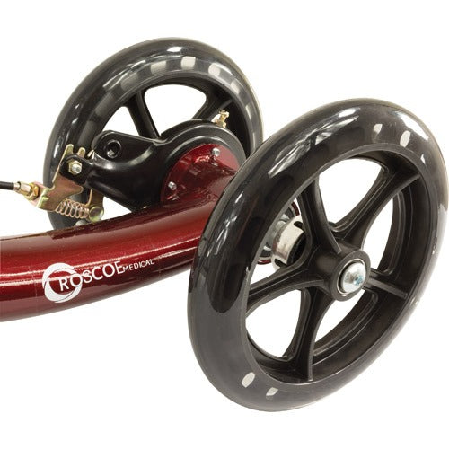 Roscoe Medical Deluxe Knee Scooter, Burgundy