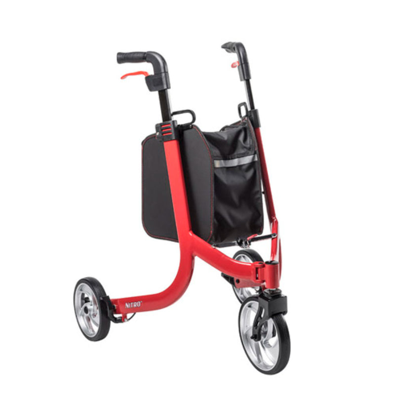 Drive Medical Nitro Euro Style 3-Wheel Rollator Rolling Walker