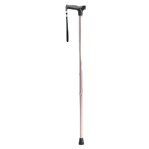 Drive Medical Comfort Grip T Handle Cane in rose gold, elegant and durable support. Moovkart