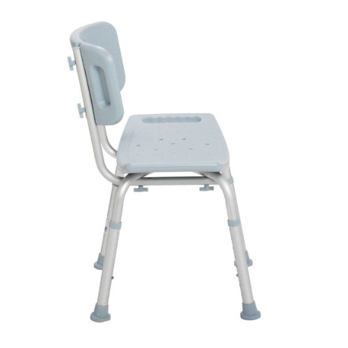 Drive Medical Deluxe Aluminum Bath Chair with Back, Gray