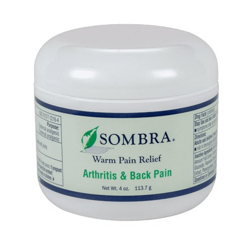 Sombra Warm Pain Relief effective arthritis and back pain relief, non-greasy, fast-absorbing in a 4 oz jar, Moovkart.