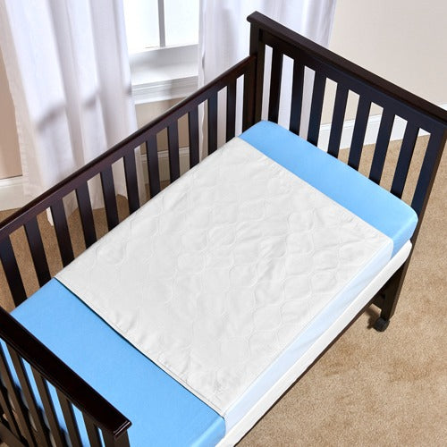 Sleep-Dri Budget Reuse Quilted Underpad 34 x 36 Inches with Flaps, absorbent washable underpad, waterproof bed protector, durable quilted pad, Moovkart