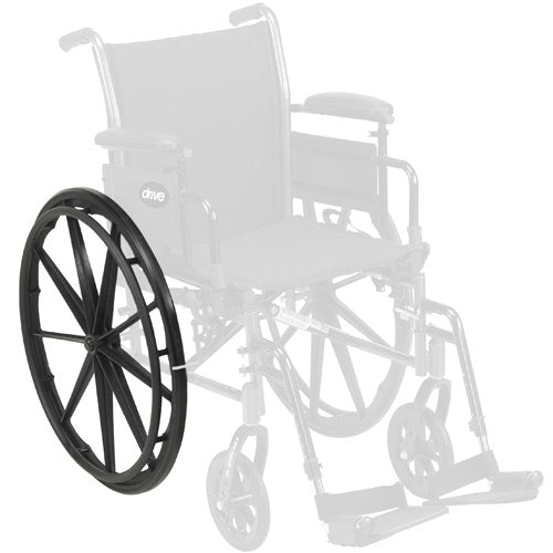 Drive Medical Rear Wheel Assembly for Cruiser III, easy to replace, durable, and designed for smooth mobility, stability, and reliable performance.
