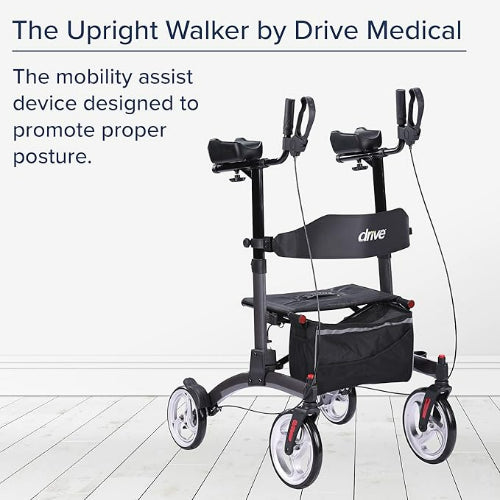 Drive Medical Elevate Upright Walker, Gray