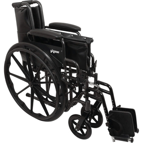 ProBasics K2 Standard Hemi Wheelchair, 18 x 16 Inch Seat, Removable Desk Arms, Swing-Away Footrests