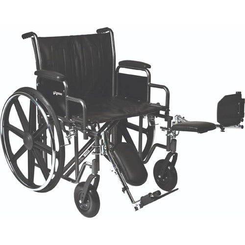 ProBasics K7 Heavy Duty Wheelchair, 26-Inch Seat, Desk Arms, Elevating Legrests, Sturdy Frame for Bariatric Support and Comfort. Moovkart