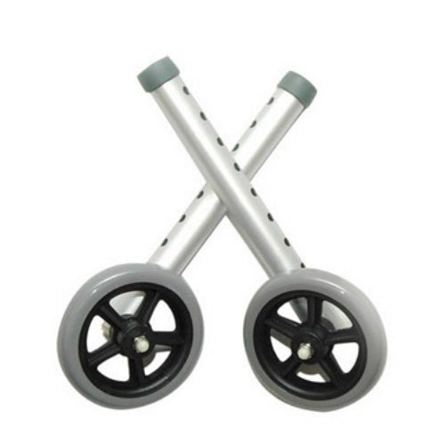 ProBasics Folding Aluminum Junior Walker, 5 Inches Wheels, 2-Button Release