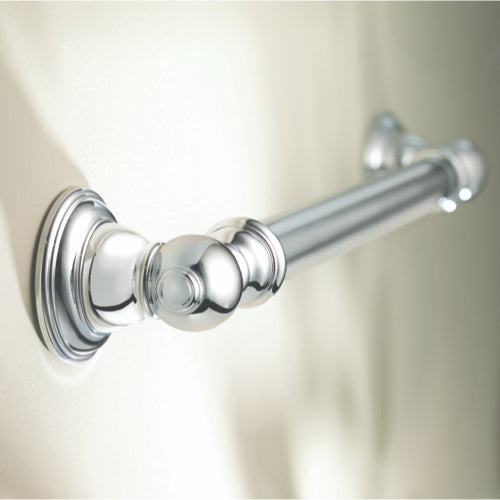 Moen Kingsley Chrome Grab Bar, 18 Inches, Stylish and Secure Bathroom Safety Solution, Moovkart