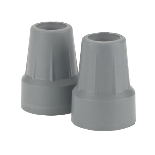 Drive Medical Heavy Duty Cane or Crutch Tips, 7/8 Inches Diameter, Gray, Pair of 2