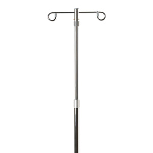 McKesson IV Stand with Adjustable Height, 2-Hook, 4-Leg Rolling Base Hover