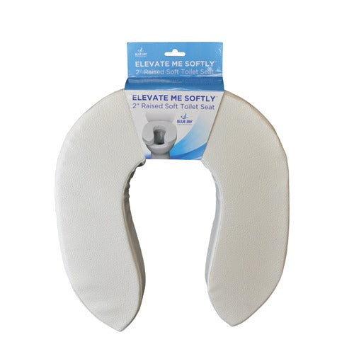 Blue Jay Elevate Me Softly Raised Soft Toilet Seat, 2-inch, 2 Pack, provides comfort and stability for easier bathroom use, Moovkart
