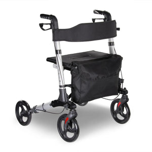 AGK Aluminum Rolling Walker with 2 in 1 Design, Dual Braking System