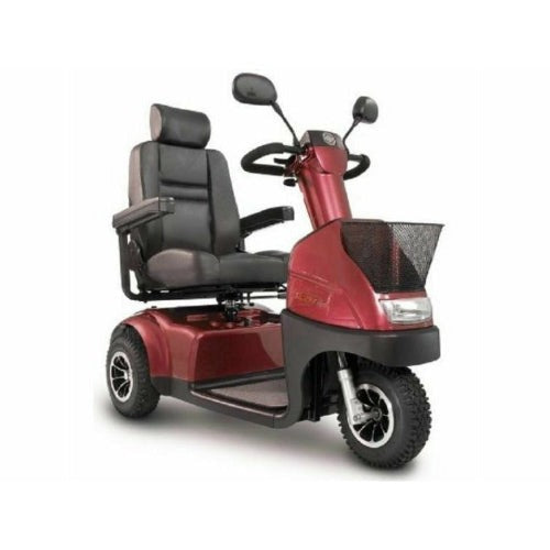 Afikim Afiscooter C3 Extended Range, 3-Wheel Electric Mobility Scooter, Red, Comfortable and Durable Outdoor Mobility, Moovkart