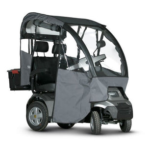 Afikim Afiscooter S4 Touring All Terrain Dual Seat, 4 Wheel Electric Mobility Scooter with Canopy, Sliver