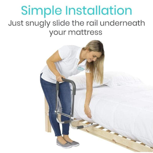 Vive Health Compact Bed Rail with Side Bag