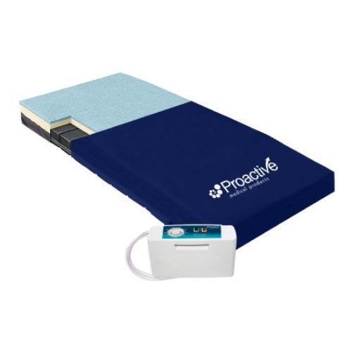 Proactive Medical Powered Self-Adjusting Mattress with VGPT Gel, Sloped Heel Section, Fluid-Resistant Cover for Pressure Relief. Moovkart