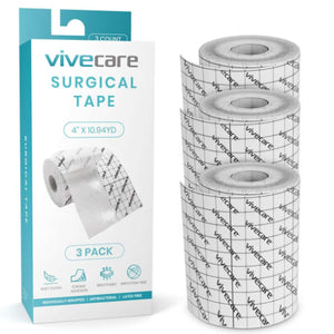 Vive Health Soft Cloth Surgical, Tape 4 x 10 Yards, 3 Rolls Hover