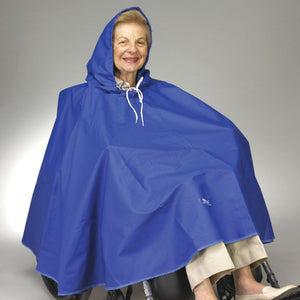 Skil-Care Rain Cape for Wheelchairs with Hood and Carrying Case