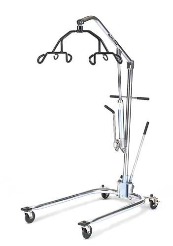 Hoyer Hydraulic Lifter with 4/6 Point Cradle, Adjustable Legs, 400 Lbs weight capacity, Long-wearing chrome finish, Moovkart