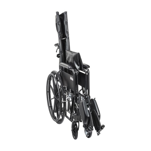 Drive Medical Silver Sport Recliner Wheelchair with Detachable Full Arms