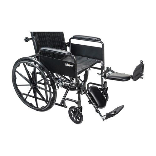 Drive Medical Silver Sport Recliner Wheelchair with Detachable Full Arms