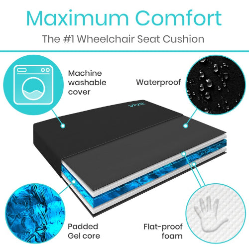 Vive Health Wheelchair Gel Seat Cushion