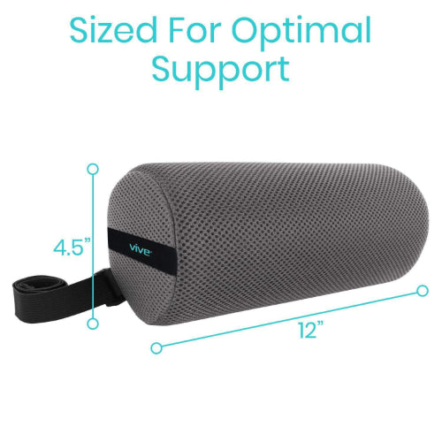 Vive Health Lumbar Roll, Pain Relieving Back Support, Foam Cushioning