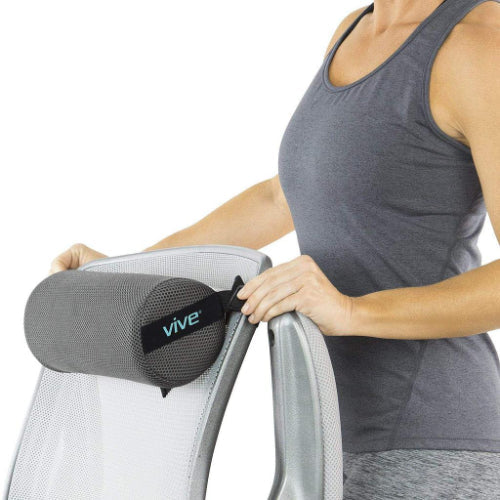 Vive Health Lumbar Roll, portable pain-relieving back support with foam cushioning, Moovkart